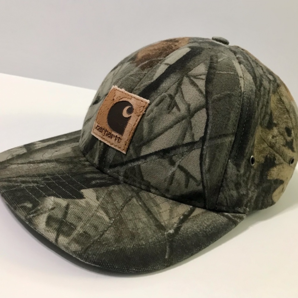 ♻️SOLD VTG Carhartt Camo Hat USA Made A152 CMO - Picture 2 of 9